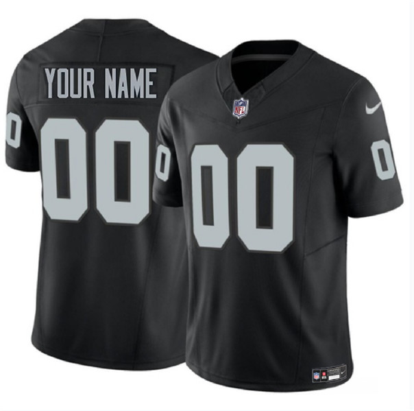 Men's Las Vegas Raiders Customized Black 2023 F.U.S.E. Vapor Limited Stitched Football Jersey